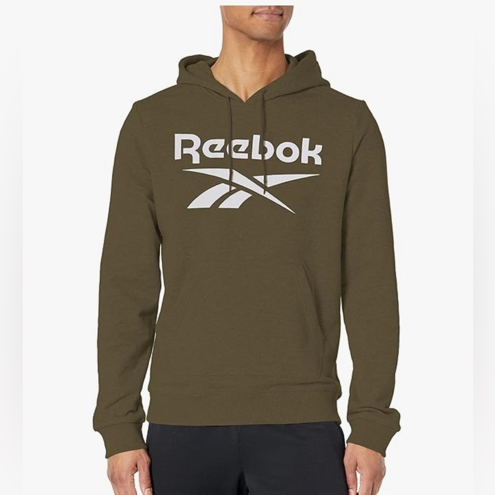 Reebok Big logo cotton hoodie Sz L
